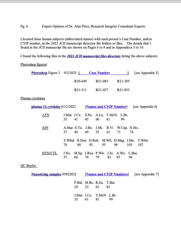 A document with text and numbers