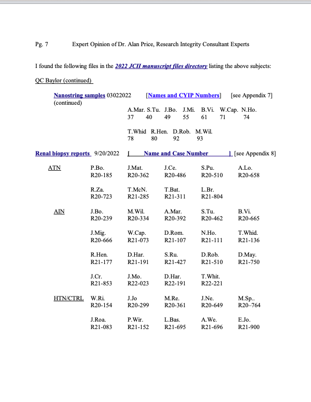 A document with numbers and letters