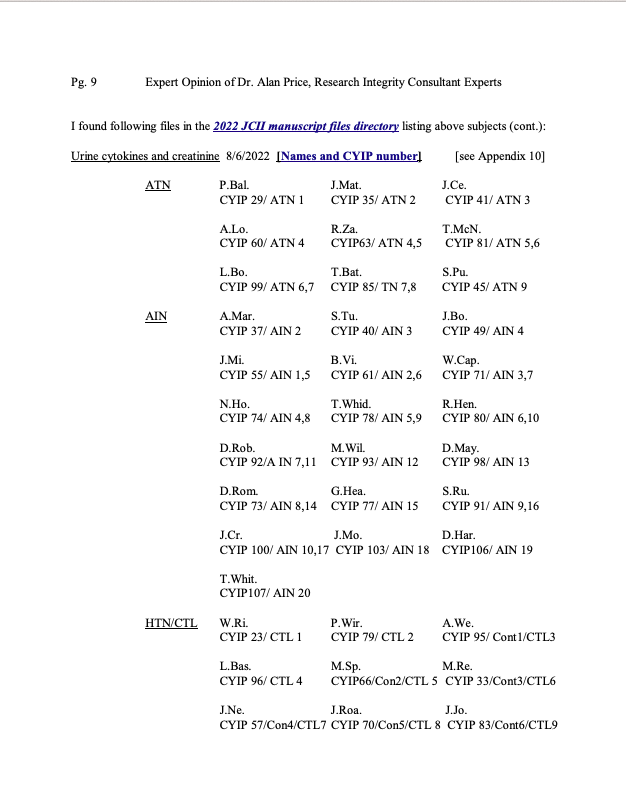 A document with text and numbers
