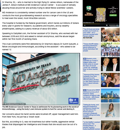 A screenshot of a news article